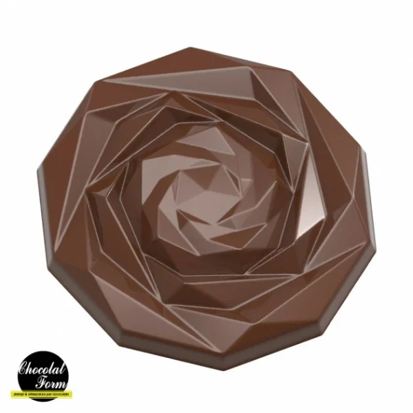 Moule Chocolat Caraque Rose 4,5 Cm (x10) Chocolat Form marque pas cher 1