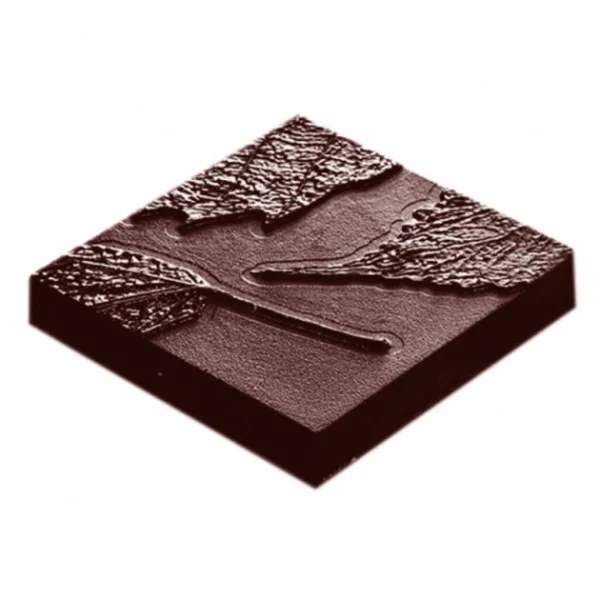 Moule Chocolat Carré Avec Feuille (x10) Chocolate World online boutique 1