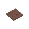 Moule Chocolat Carré Avec Rayures 7,5 Cm (x3) Chocolat Form Couleurs variées 7