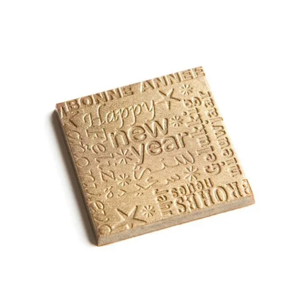 Moule Chocolat Carré Happy New Year (x18) Chocolate World luxe soldes 1