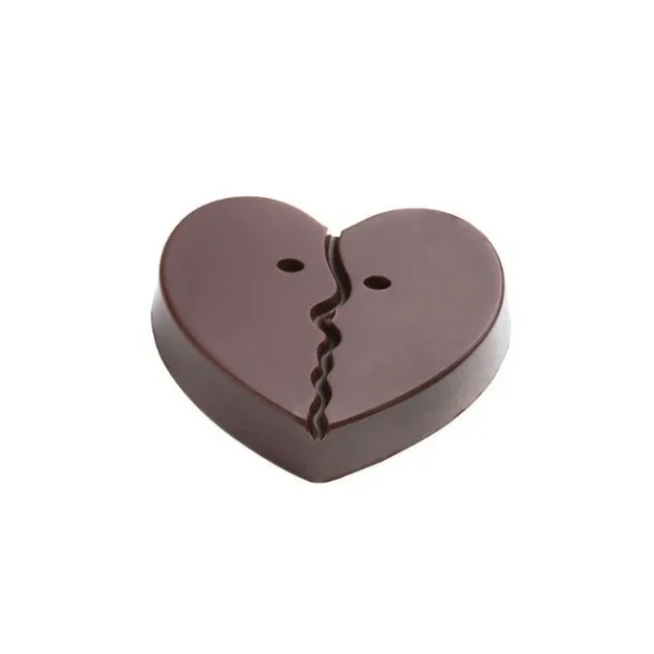 soldes Moule Chocolat Coeur Deux Visages 40×30 Mm (x18) Pop Chocolat 1