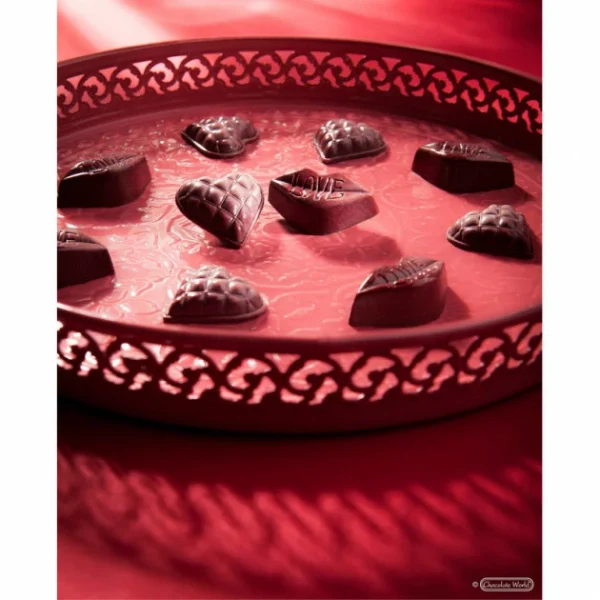 marque moins cher Moule Chocolat Coeur Matelassé 33 Mm (x18) Chocolate World 3