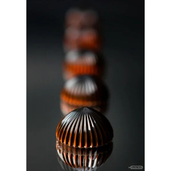 pas cher marque Moule Chocolat Demi Sphère Plissée 30,5 Mm (x21) Chocolate World 3