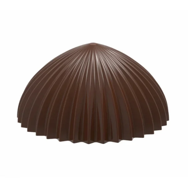 pas cher marque Moule Chocolat Demi Sphère Plissée 30,5 Mm (x21) Chocolate World 1