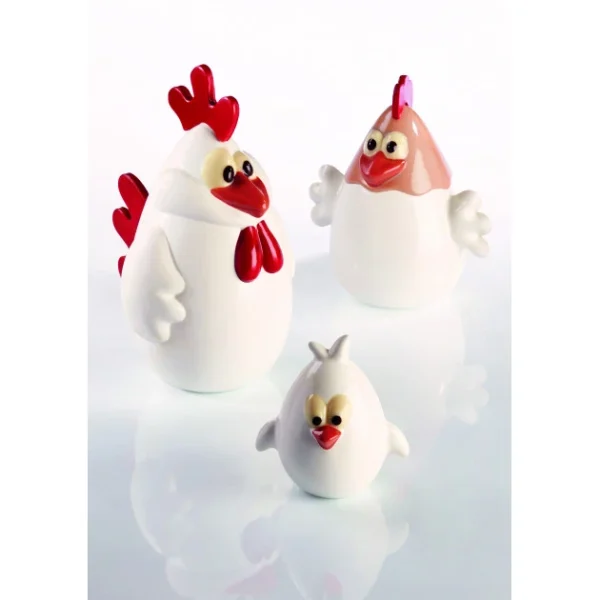 mode Moule Chocolat Famille Poule (x3) Pavoni 1