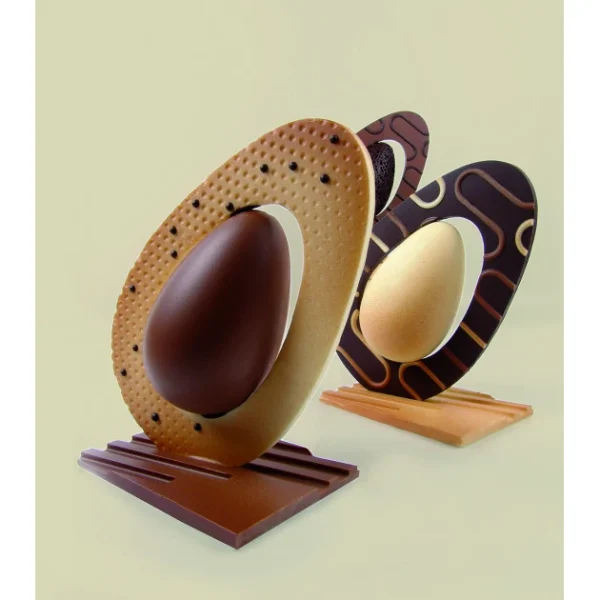 Moule Chocolat Oeuf Penché 13 X 9 Cm X H 20 Cm (x2) Pavoni pas cher en vente 1