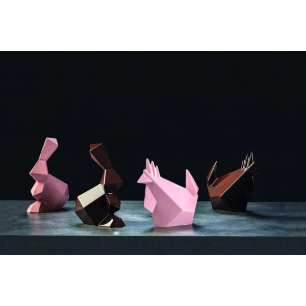 Moule Chocolat Poule Origami 17 X 10,5 Cm X H 15 Cm (x2) Pavoni Nouvelle tendance 3