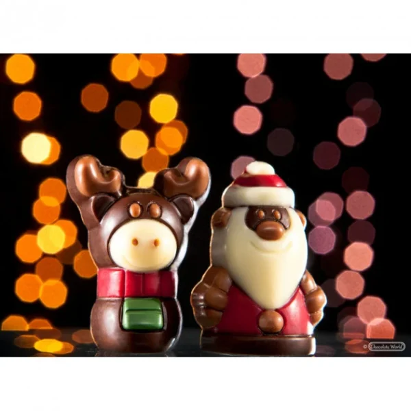 achat pas cher Moule Chocolat Renne Rudolph 3,9 Cm (x18) Chocolate World 3