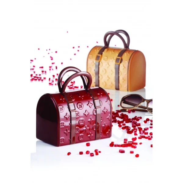 l'unique style Moule Chocolat Sac à Main Bauletto 15,5 X 9 Cm X H 16 Cm (x2) Pavoni 1
