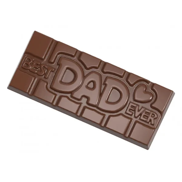 Moule Chocolat Tablette Best Dad Ever (x4) Chocolate World marque pas cher 4