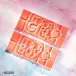 mode pas chere Moule Chocolat Tablette Gender Reveal (x4) Chocolate World 7
