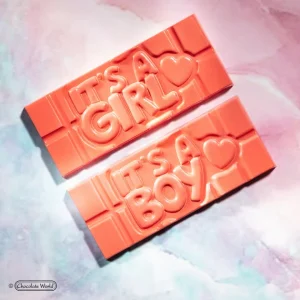 mode pas chere Moule Chocolat Tablette Gender Reveal (x4) Chocolate World 9