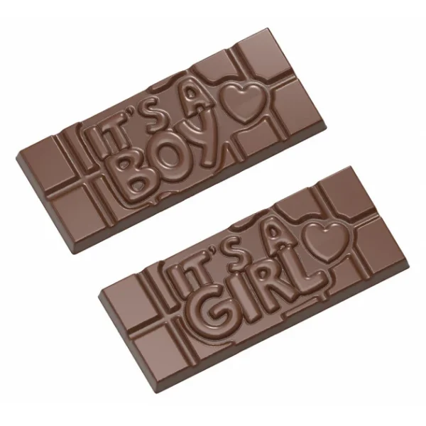 mode pas chere Moule Chocolat Tablette Gender Reveal (x4) Chocolate World 1