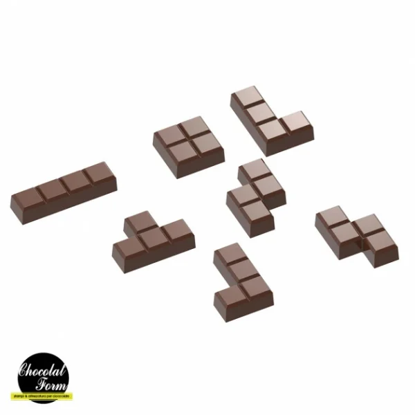 Moule Chocolat Tetromino (x14) Chocolat Form Couleurs variées 1