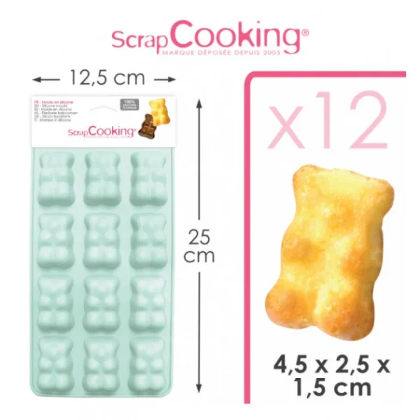 Moule Silicone Ourson Guimauve Chocolat ScrapCooking le grand escompte 3