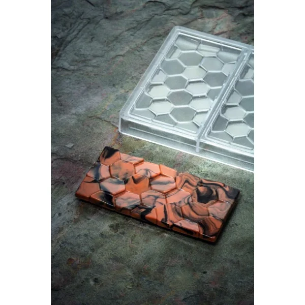 Authentic Original licence Moule Tablette Chocolat Pavé 15,5 X 7,8 Cm X H 1 Cm (x3) Pavoni 1