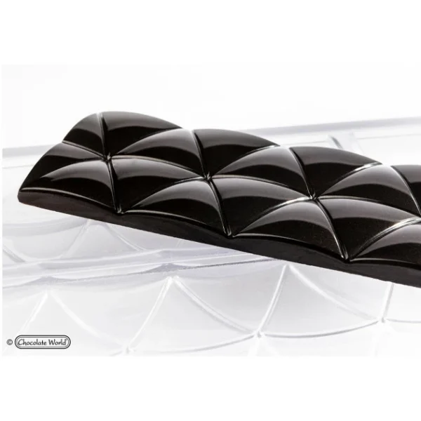 prix pas cher Moule Tablette Chocolat Triangles Convexes 12,4 X 5,5 Cm (x4) Chocolate World 3